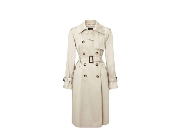 Trench beige a doppiopetto
