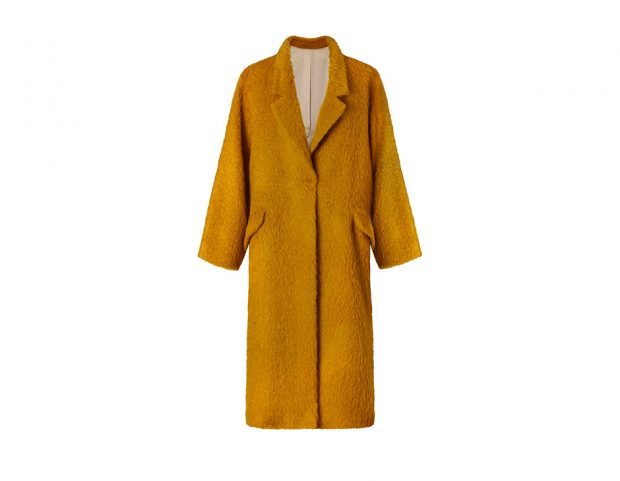 Cappotto in mohair color zucca