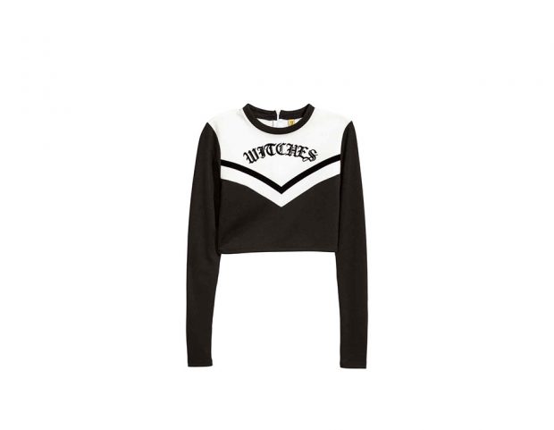 Crop top black & white