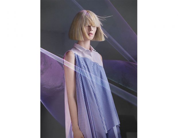 Capelli medi – caschetto geometrico (Photo credit: Davines)