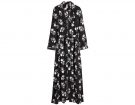 Spolverino lungo in satin floreale