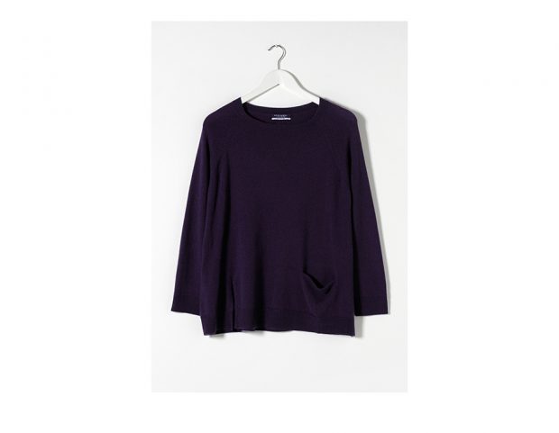 Maglia asimmetrica in cashmere