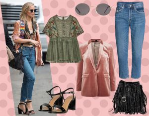 Copia il look folk-chic di Jennifer Lawrence