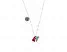 Collana d’argento con ciondoli e nappina