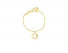 Bracciale in ottone dorato e glitter