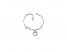 Bracciale con cuore e logo