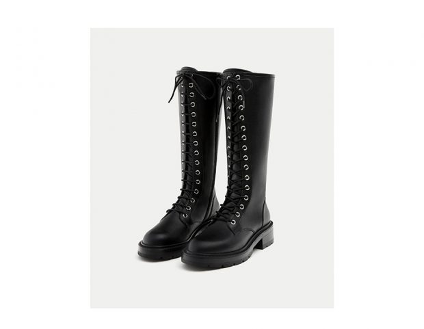 Biker boots stringati