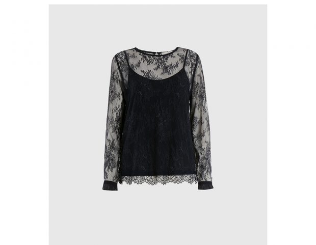 Blusa in pizzo ricamato