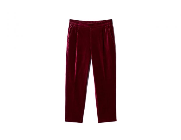 Pantaloni cropped con coulisse in vita