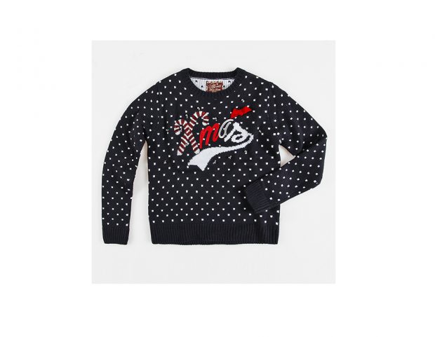 Pull jacquard con scritta