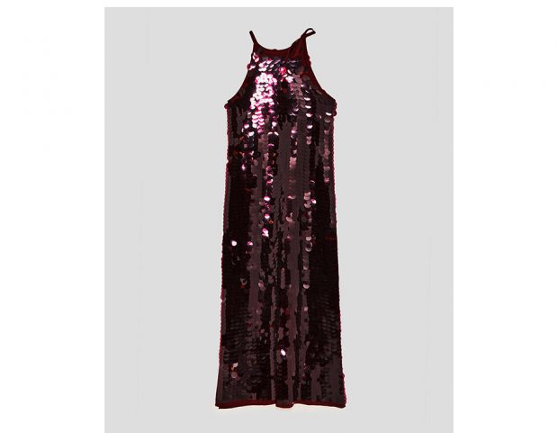 Vestito midi di paillettes