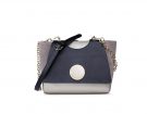 Mini bag in suede e pelle color-block