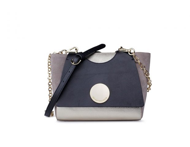 Mini bag in suede e pelle color-block