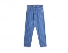Jeans cropped a righe