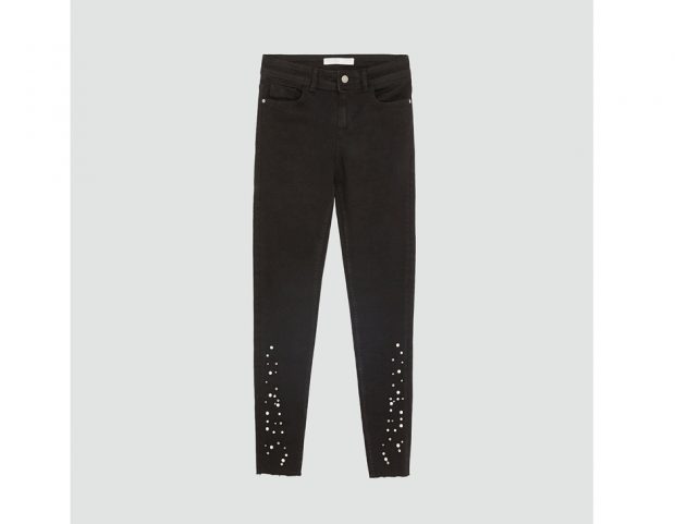 Jeans skinny con perle