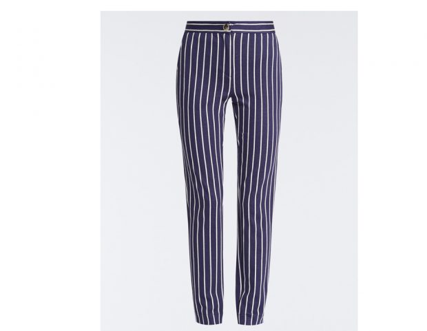 Pantaloni slim gessati