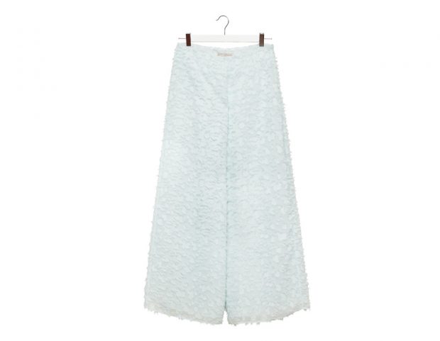 Pantaloni ampi in fil coupè