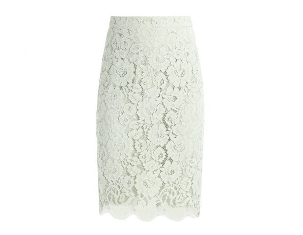 Pencil skirt in pizzo floreale