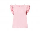 Blusa in misto seta con ruches