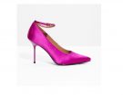 Pumps satin con tacco a stiletto