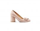 Pumps con punta tonda e fibbia