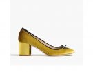 Ballerine in velluto con tacco