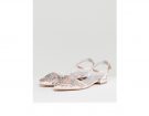Ballerine di raso con strass