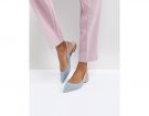 Ballerine in suede celeste