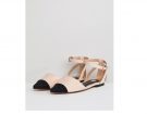 Ballerine con punta a contrasto