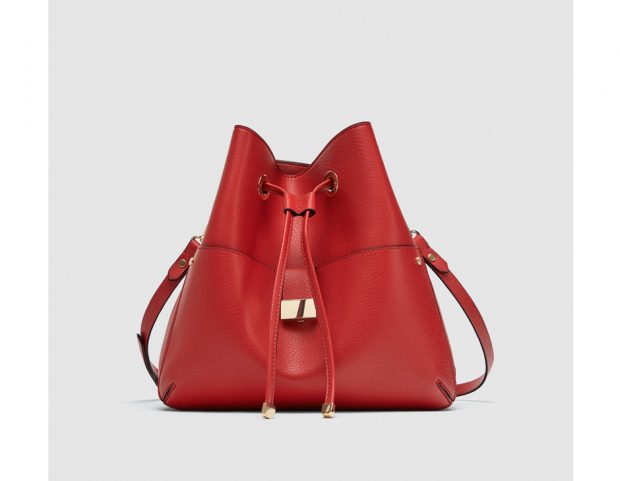 Secchiello in pelle rossa