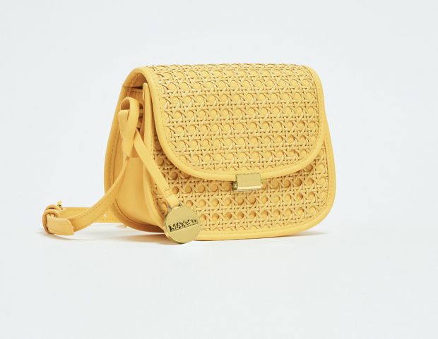 Mini tracolla in pelle intrecciata