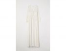 Longdress avorio con inserto in pizzo ricamato