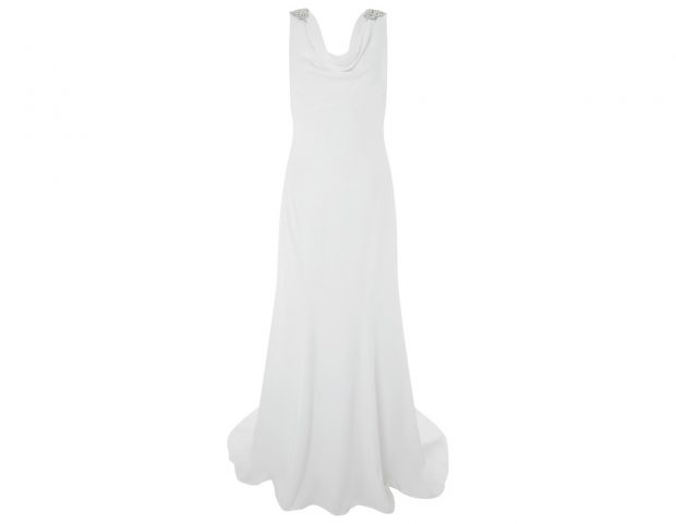 Longdress satin con strascico