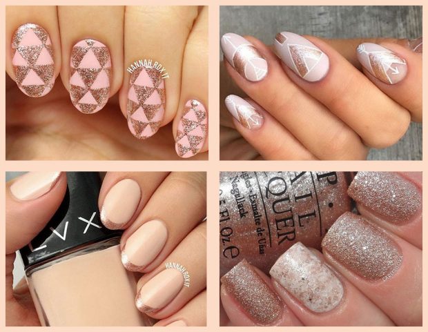 Vuoi provare a realizzare una nail art oro rosa? Sfoglia la gallery e scopri tutte le idee più belle da cui prendere ispirazione! (Photo credit: instagram @hannahroxit, @ninanailedit, @carlysisoka, collage di Francesca Merlo).