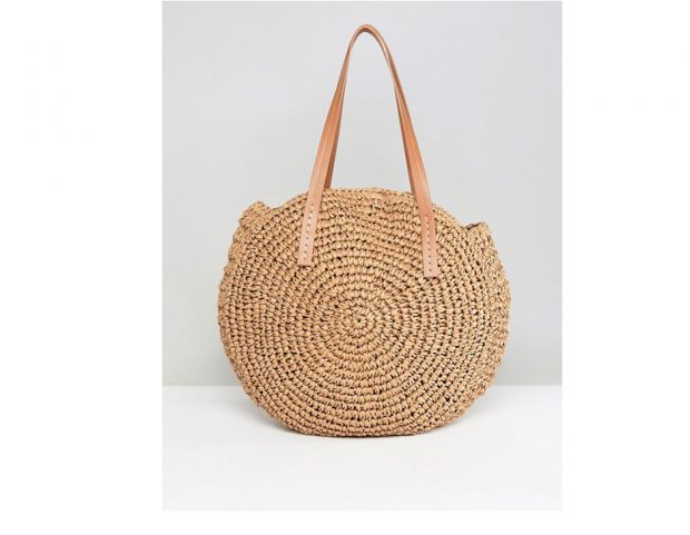 Borsa di paglia rotonda