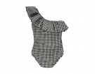 Costume intero a quadretti con ruches