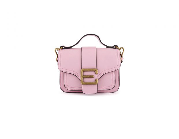 Borsa di pelle rosa pastello