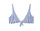 Top bikini a righe con fiocco