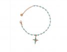 Bracciale con croce e pietre colorate