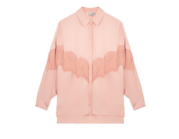 Camicia over con le frange