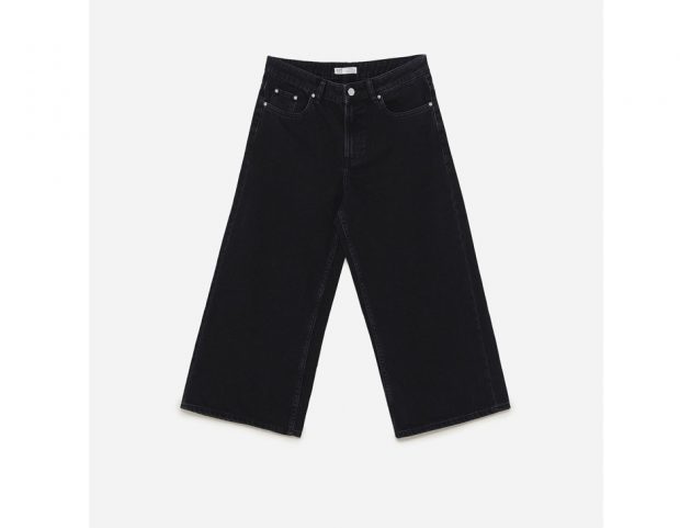 Jeans culotte a vita alta