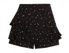 Black polka dot frill shorts