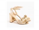 Sandali gold con ruches