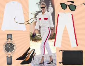 I jeans con banda laterale a contrasto? Indossali come Doutzen Kroes per un look super cool!