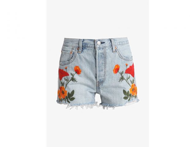 Shorts di jeans con ricami