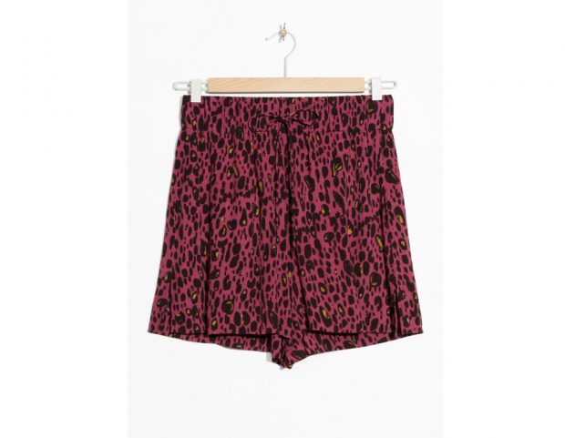 Abstract Leopard Print Shorts
