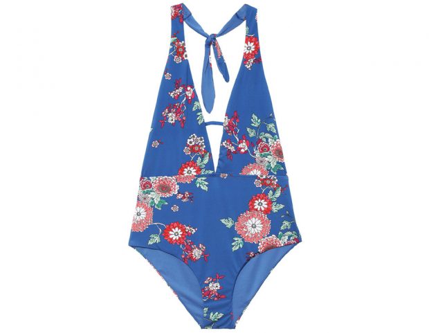 Costume Intero Scollo Profondo Rock Lady Blu