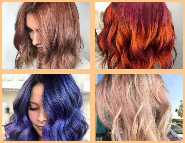 I colori di capelli più di tendenza da Instagram di cui vi innamorerete quest’estate! (Photo credit: Instagram @thehairtheatresalon, @korenlcartwright, @hairforbreakfast, @stephanysmithhair, collage di Francesca Merlo)