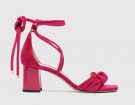 Sandali fucsia in suede