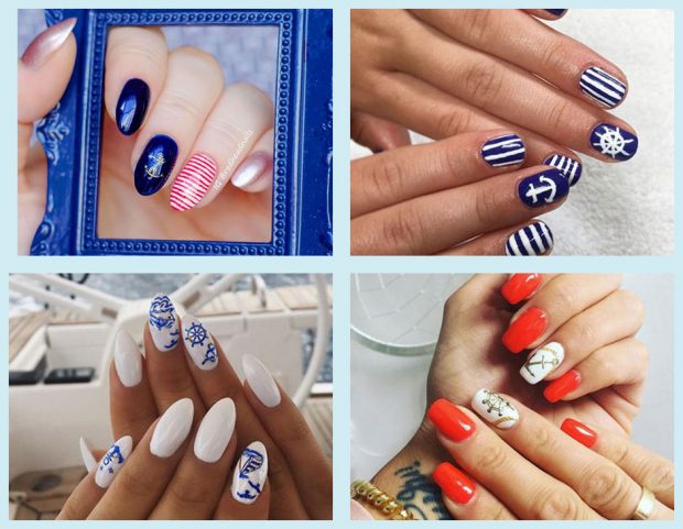 Volete provare le unghie alla marinière? Abbiamo scelto le nail art più belle per quest’estate, sfoglia la gallery per scoprirle tutte! (Photo credits: instagram @redheadnails, @jannikeivalje, @sylwianowak, @lakiemik_nails, collage di Francesca Merlo)